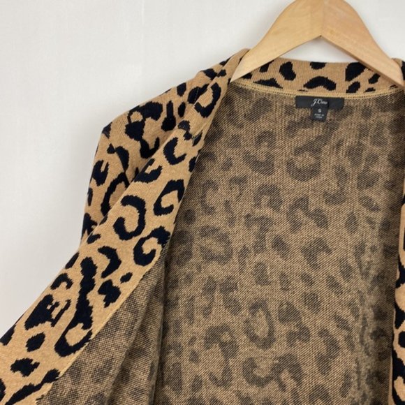 J.Crew S Sophie Sweater Blazer Cardigan Animal Leopard Print - Picture 11 of 13